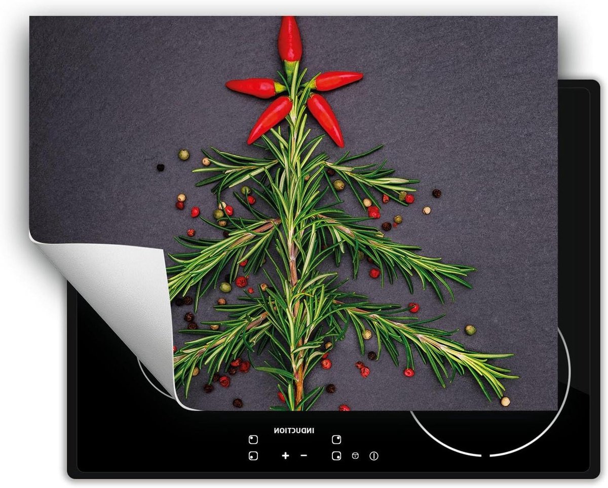 Afdekplaat Inductiekookplaat Werkbladbeschermer Keuken Beschermen en Decoreren Antislip Vinyl Materiaal 70x52 cm Leisteen