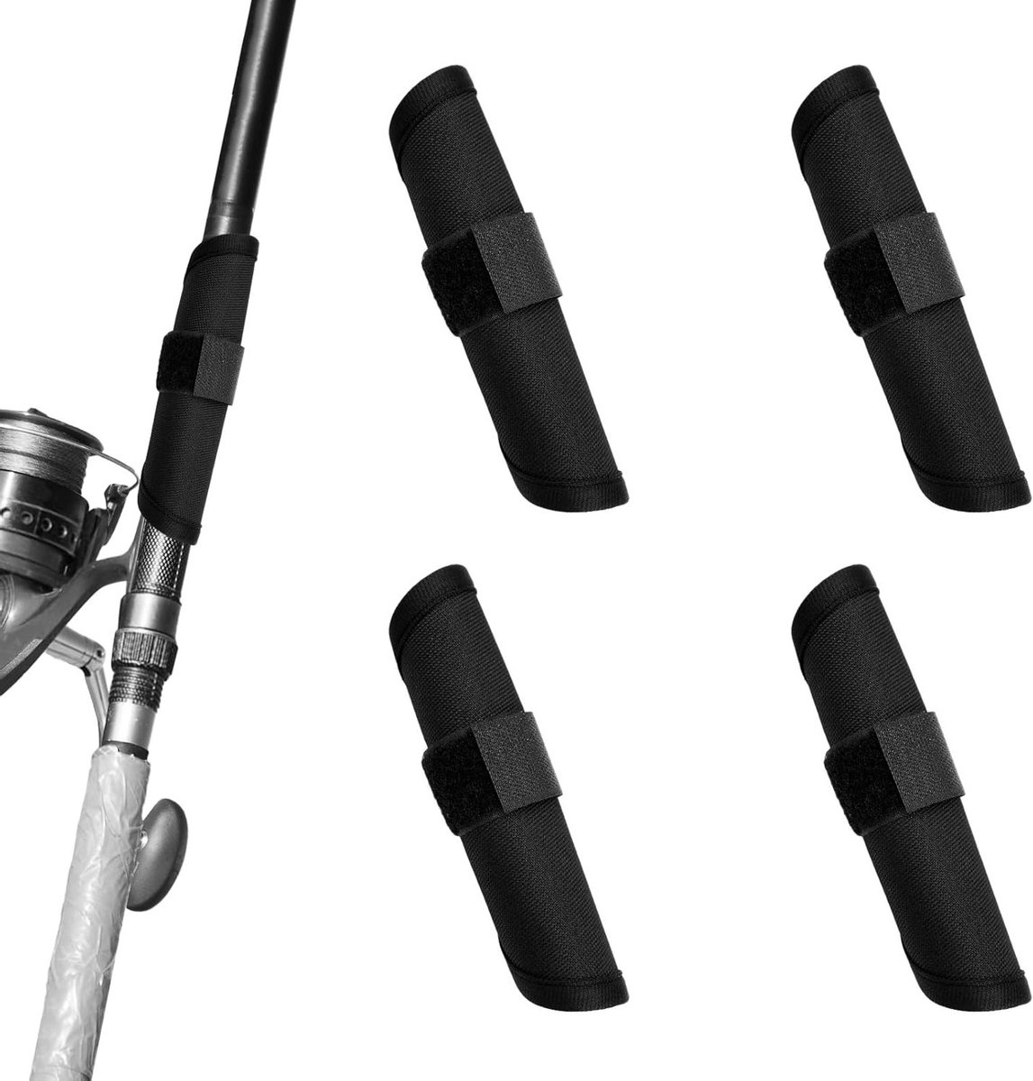 4-delige Vissers Lure Box Set met Nylon Beschermhoezen, 15cm Vissengerei Opbergdozen en Handschoenen voor Veilig Vissen