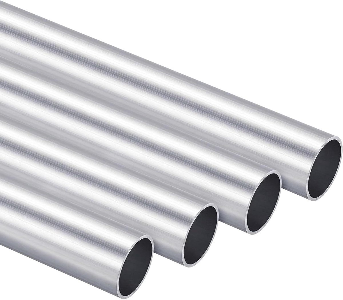 Aluminium Buizen - Ronde Profielen - DIY Projecten - Naadloos Ontwerp - 4 x 200mm - Zilver