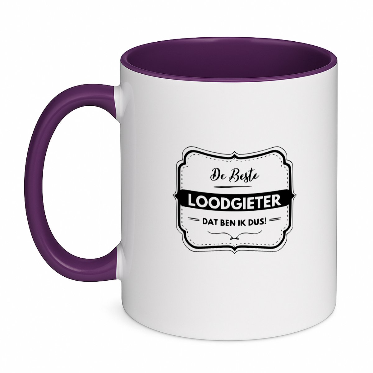 Hacebo® - De beste loodgieter dat ben ik dus koffiebeker paars - Loodgieter - Vrienden familie - thee mok - koffie beker - Collega - Cadeau - koffiemok - 350 ML inhoud