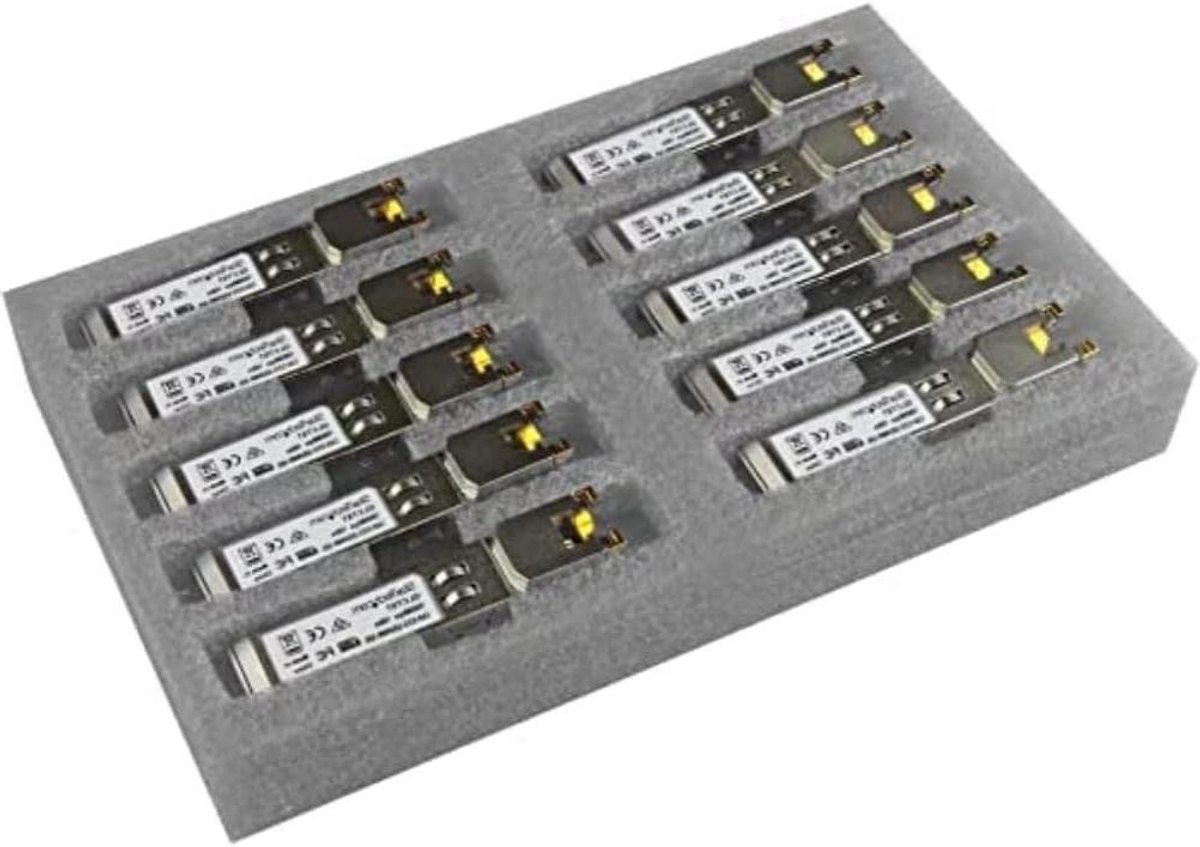 Gigabit RJ45 SFP Module - Netwerk Transceiver Mini-GBIC - Netwerkverbindingen Creëren - Cisco GLC-T Compatibel - 10 Stuks - Zilver