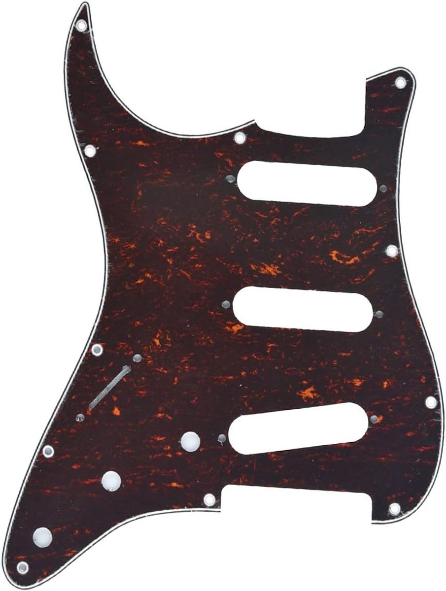 Vintage 62 Strat ST SSS Single Coil Pickups Gitaar Pickguard Scratch Plate met Schroeven voor Fender Stratocaster - Rood Schildpad, Perfect voor Upgrade en Bescherming