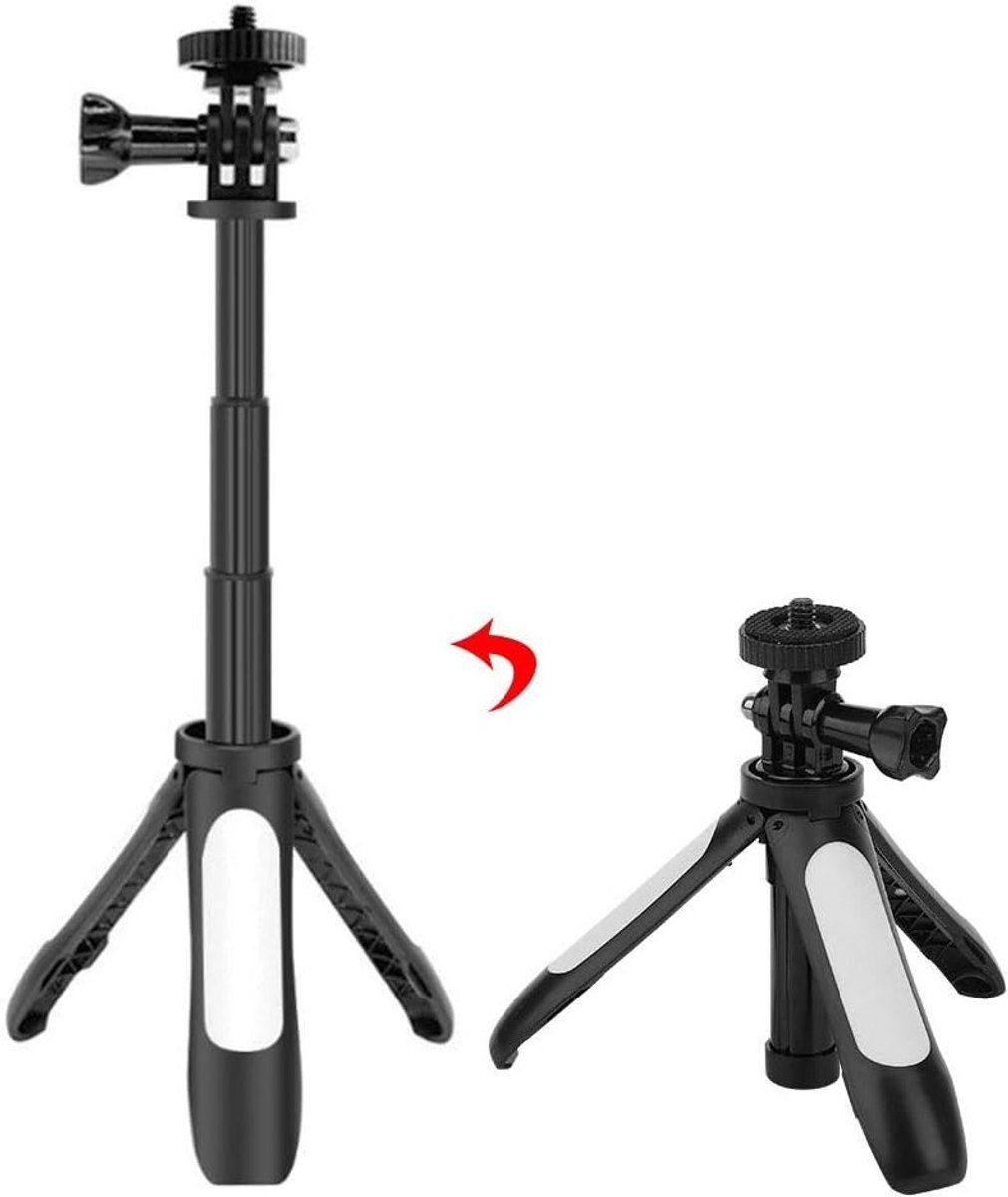 Compacte Actie Camera Statief voor Stabiele Opnames, Ideaal voor Avontuurlijke Fotografie en Video's