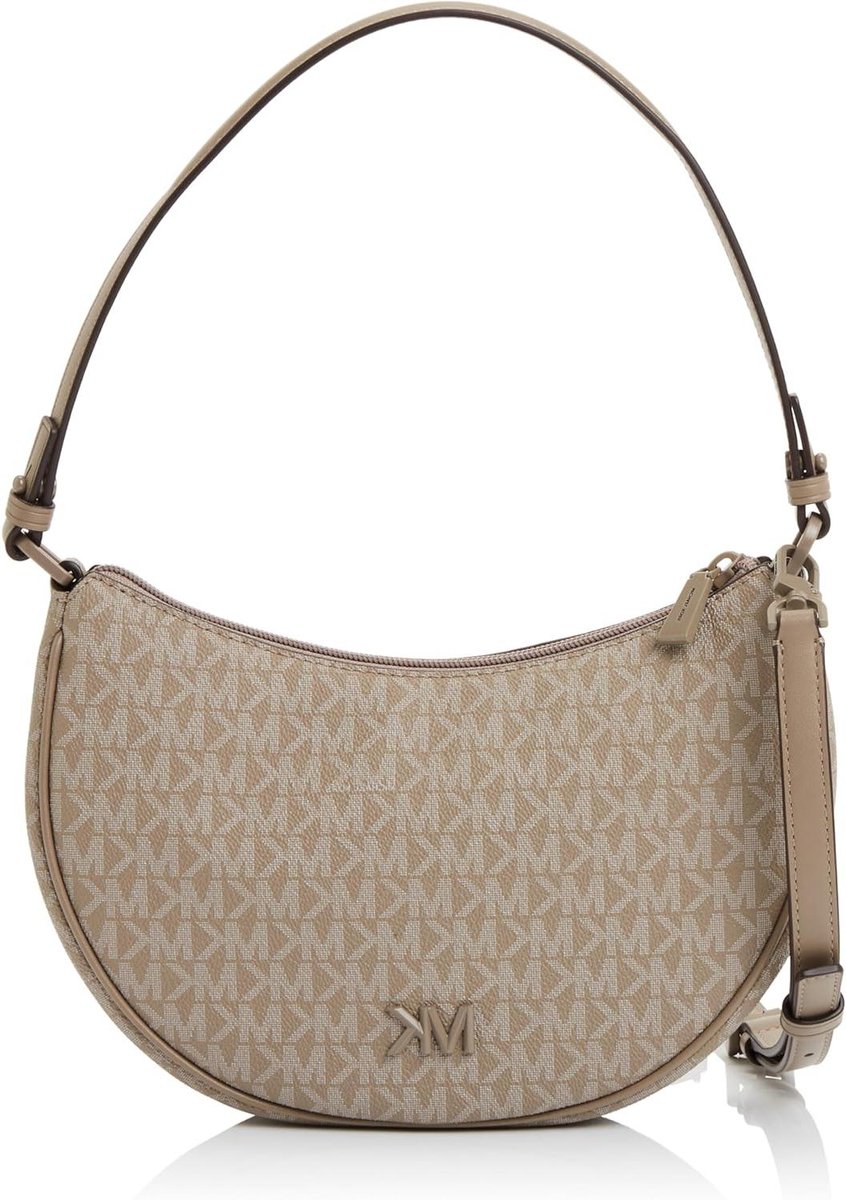 Dames Handtas - Schoudertas Portemonnee - Dagelijks Gebruik - Klassiek Logo Print - 45 x 35 cm - Bruin