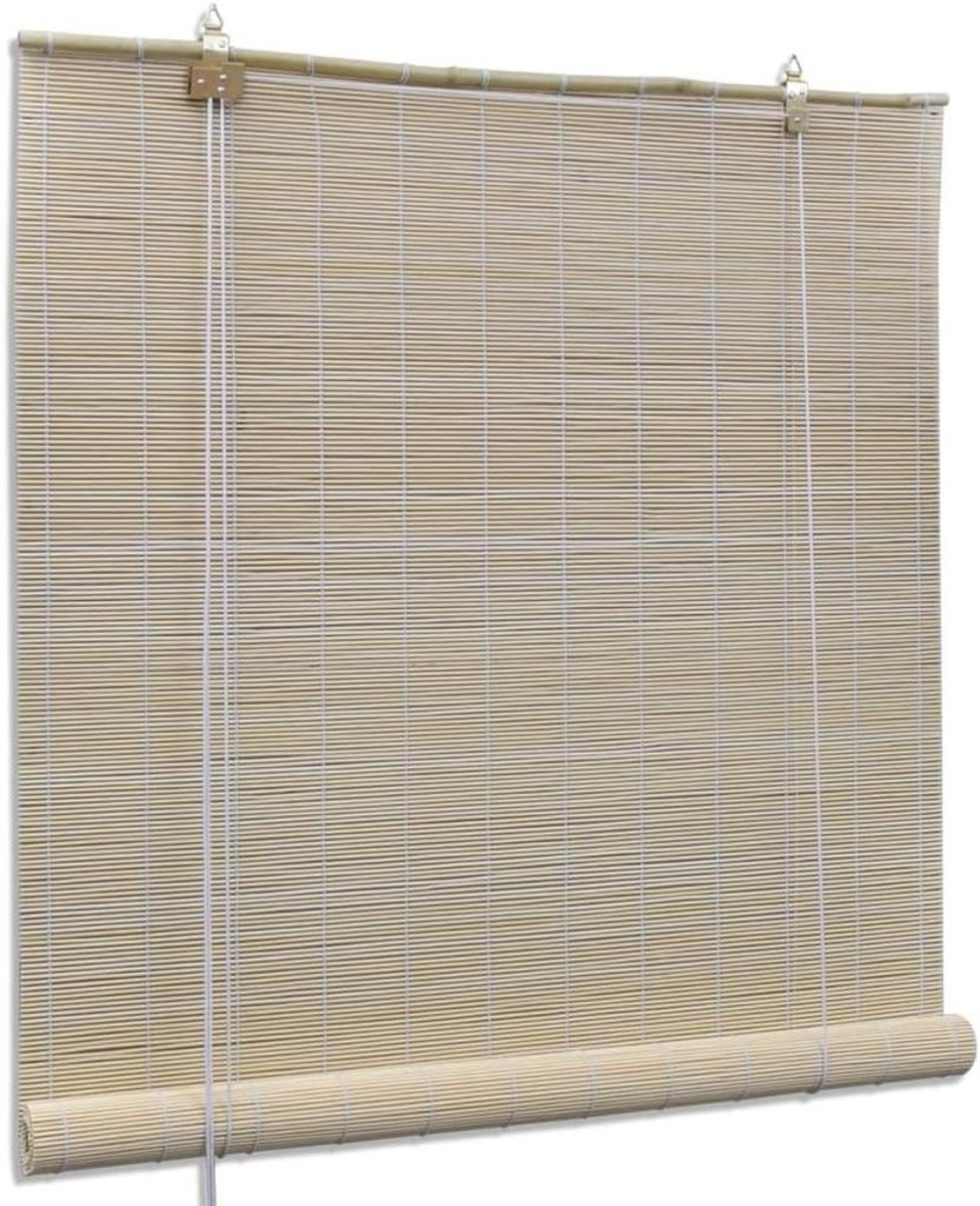Bamboe Rolgordijn - Natuurlijk Zonnescherm - Privacy Creëren - Geweefd Koord - 120 x 160 c