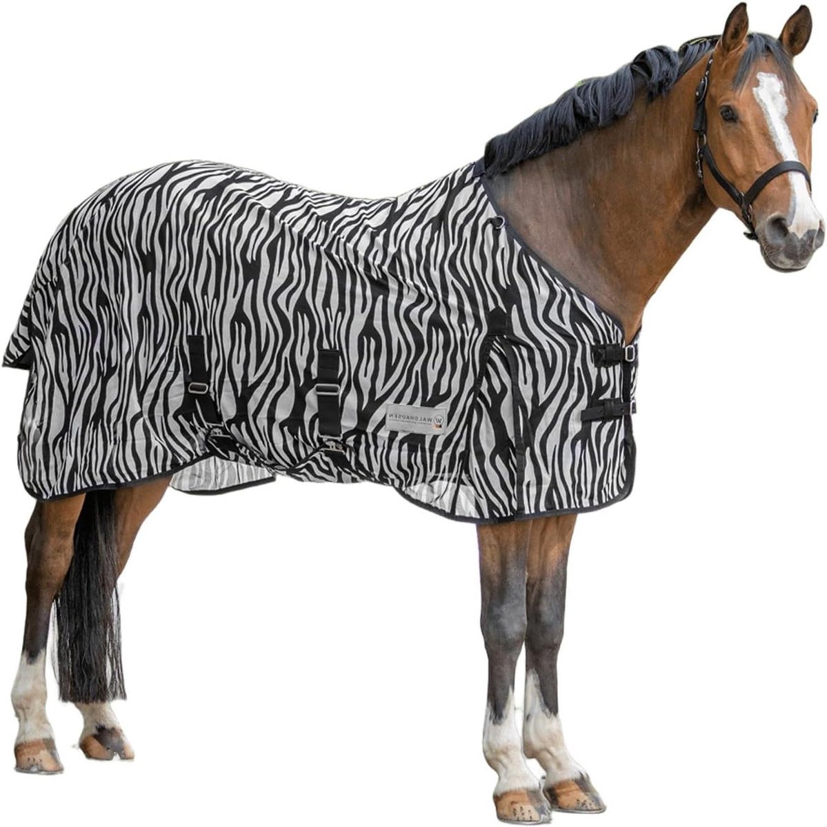 Vliegendeken Zebra - Paardendeken - Bescherming Insecten - Ademend Materiaal - 125 cm - Zebraprint