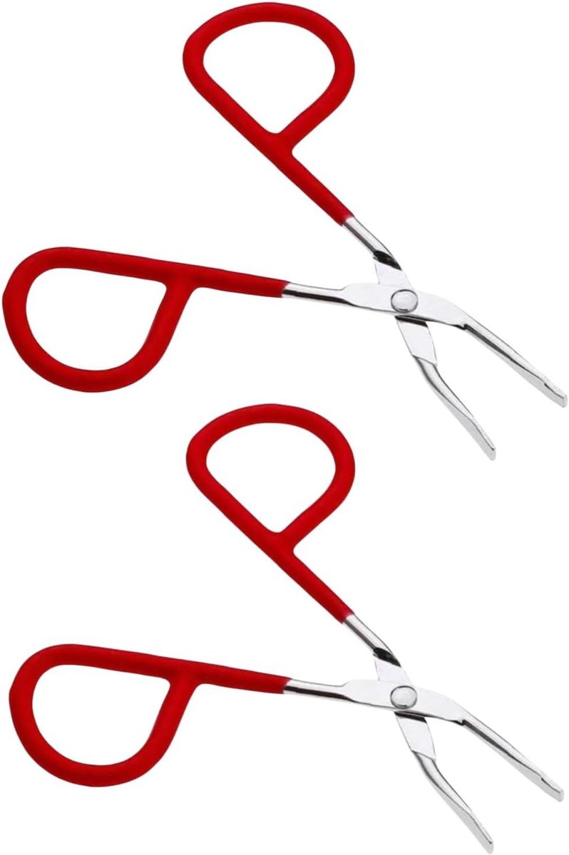 Pincet Set - Ontharingspincet - Nauwkeurig Vormgeven - Schaar Grip - 2 Stuks - Rood