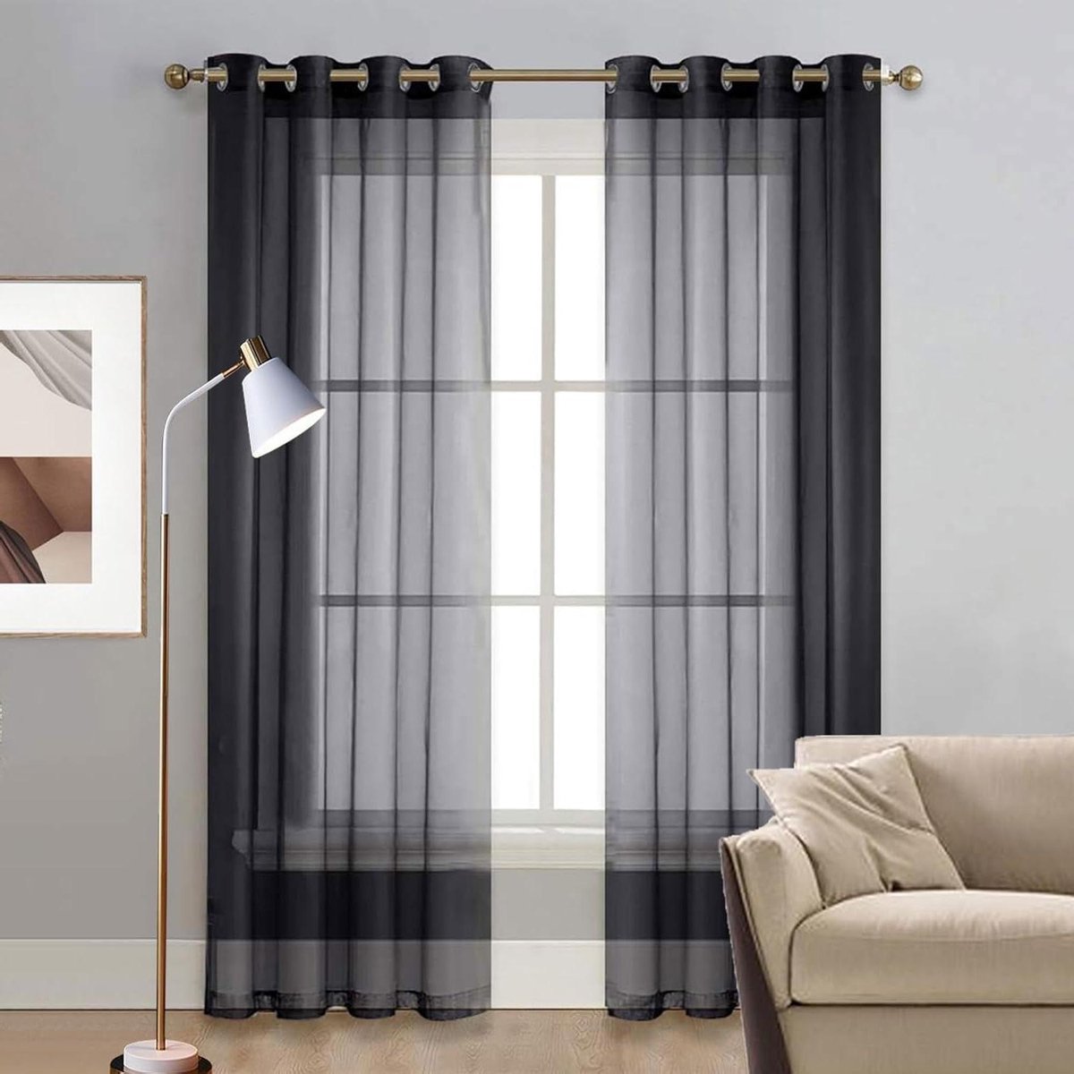 Verduisterende Gordijnen - Ondoorzichtige Gordijnen Raambekleding - Privacy Creëren - Half