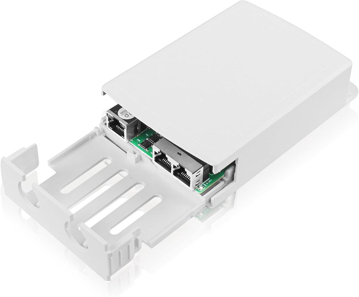 PoE Extender Gigabit - PoE Adapter Repeater - Netwerk Uitbreiden - 1 tot 2 Poorten - 100 meter - Wit