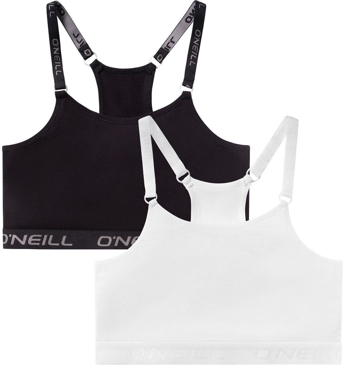 O'Neill Dames Short Top Bralette 2-Pack Effen Multi Wit