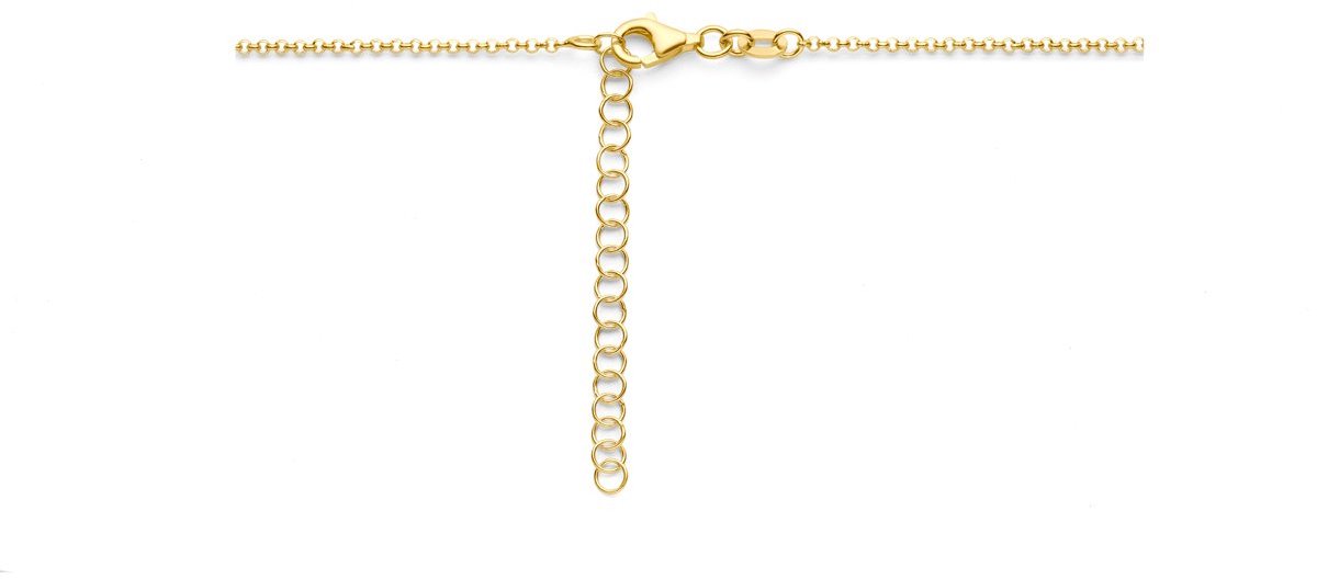 zilver verguld (geel) collier hart 1,5 mm 40 + 5 cm 3 micron 2103494