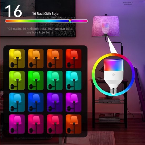 Draagbare LED Lamp, 2 stuks Oplaadbare E26 LED Lampen met Afstandsbediening, Dimbare Lamp met 11 Kleuren en 3 Timerfuncties, 2000mAh Batterij, Voor Binnen en Buiten van Lamppro — afbeelding 4