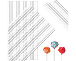 Honderd Stuks Transparante Acrylaat Lollipop Sticks voor Cake Pops, Cupcake Toppers en DIY Snoep Creaties