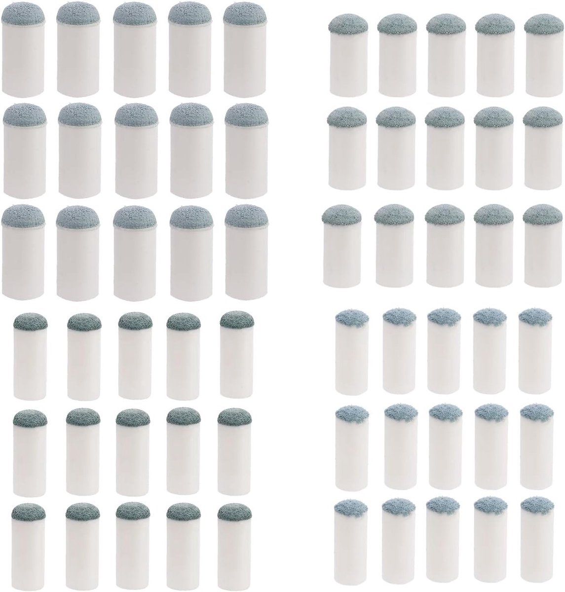 60 Stuks Slip-On Pool Cue Dots, 4 Maten Billiard Stick Hoezen voor Snooker en Biljart Accessoires voor Tafelonderhoud (9/10/12/13mm, 15 Stuks Per Maat)