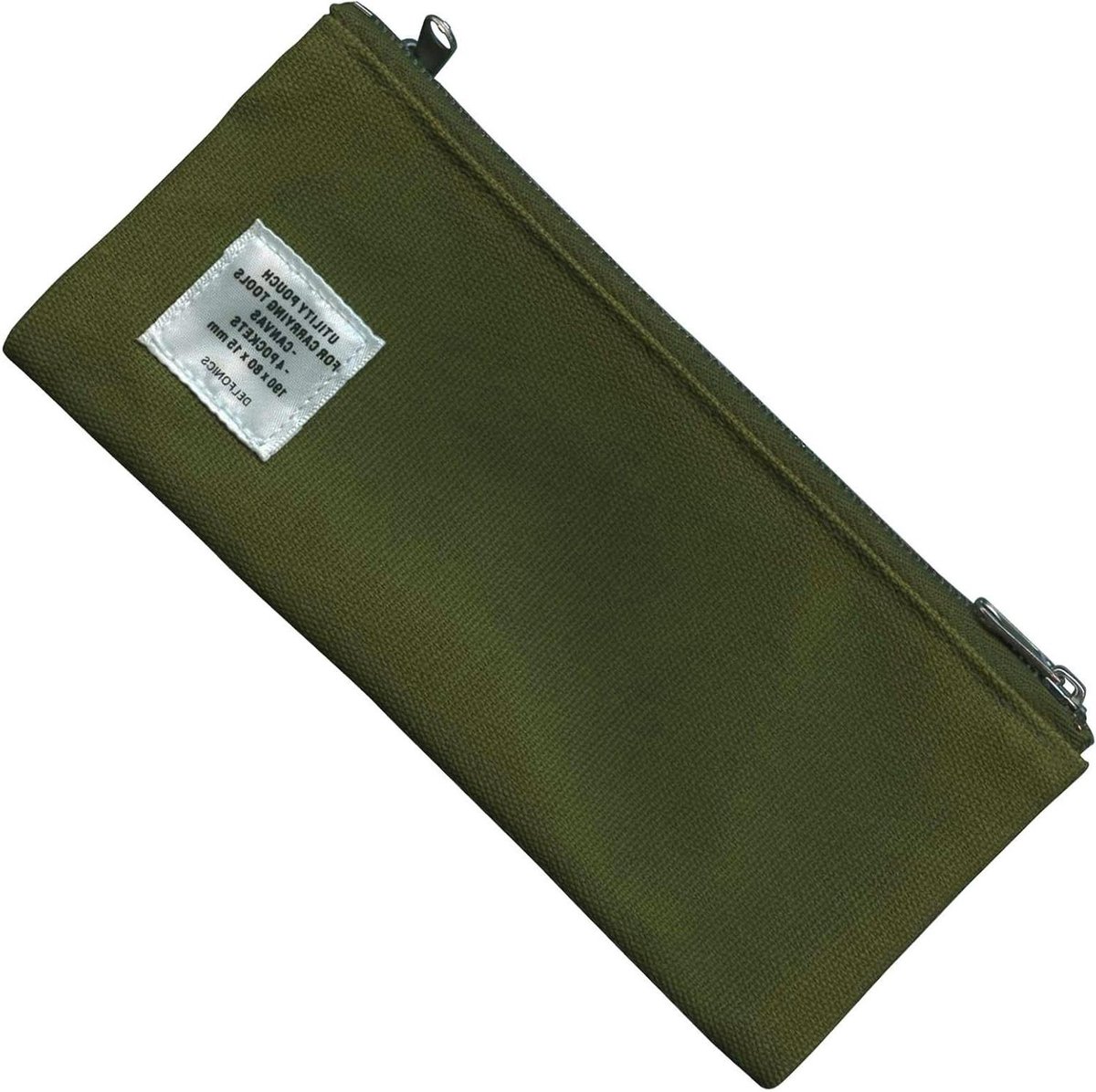 Dubbele Rits Etui - Pennendoosje Organizer - Bureau Organisatie - Dubbele Compartimenten - 20 x 9 cm - Groen