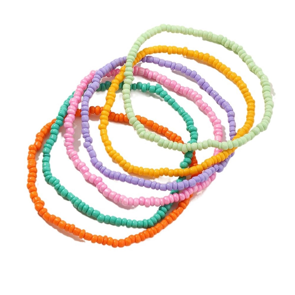 aladdien - Bohemian Enkelbandjes - Handgemaakte Beaded Anklets - Kleurrijke Set - Voor Dames - Stijlvolle Accessoires - Geschikt voor Feestjes - Mul...