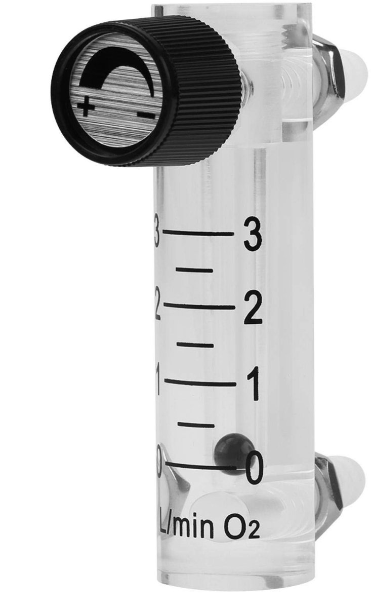 aladdien - Flowmeter Gas Regulator - 0-3LPM Met Controleklep - Voor Diverse Gassen - Nauwkeurige Gasmeting - Veilig en Betrouwbaar - Ideaal voor Lab...