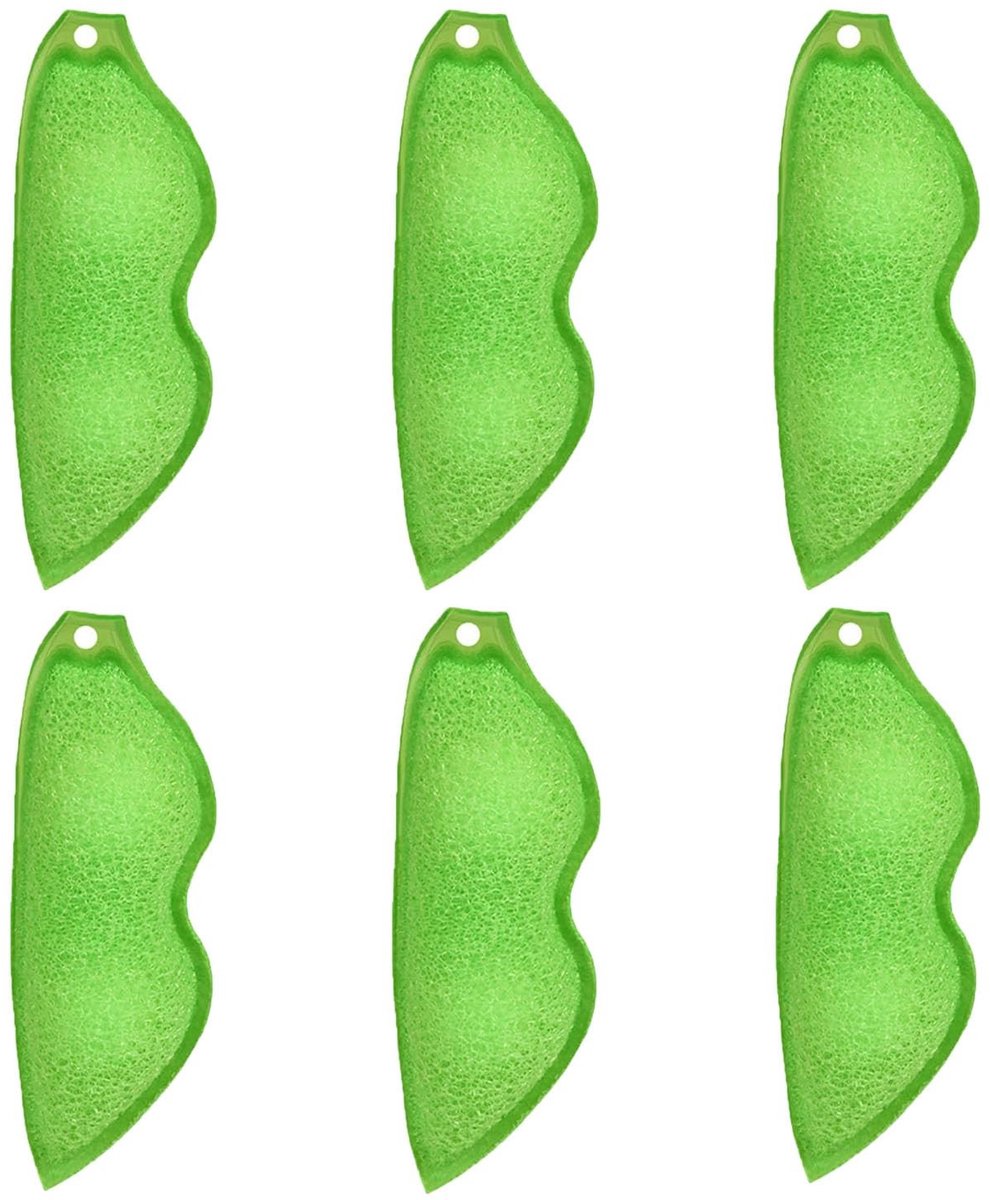 Pack van 6 Bean Shape Flessenreinigers - Effectieve en Speelse Sponsjes voor Flessen