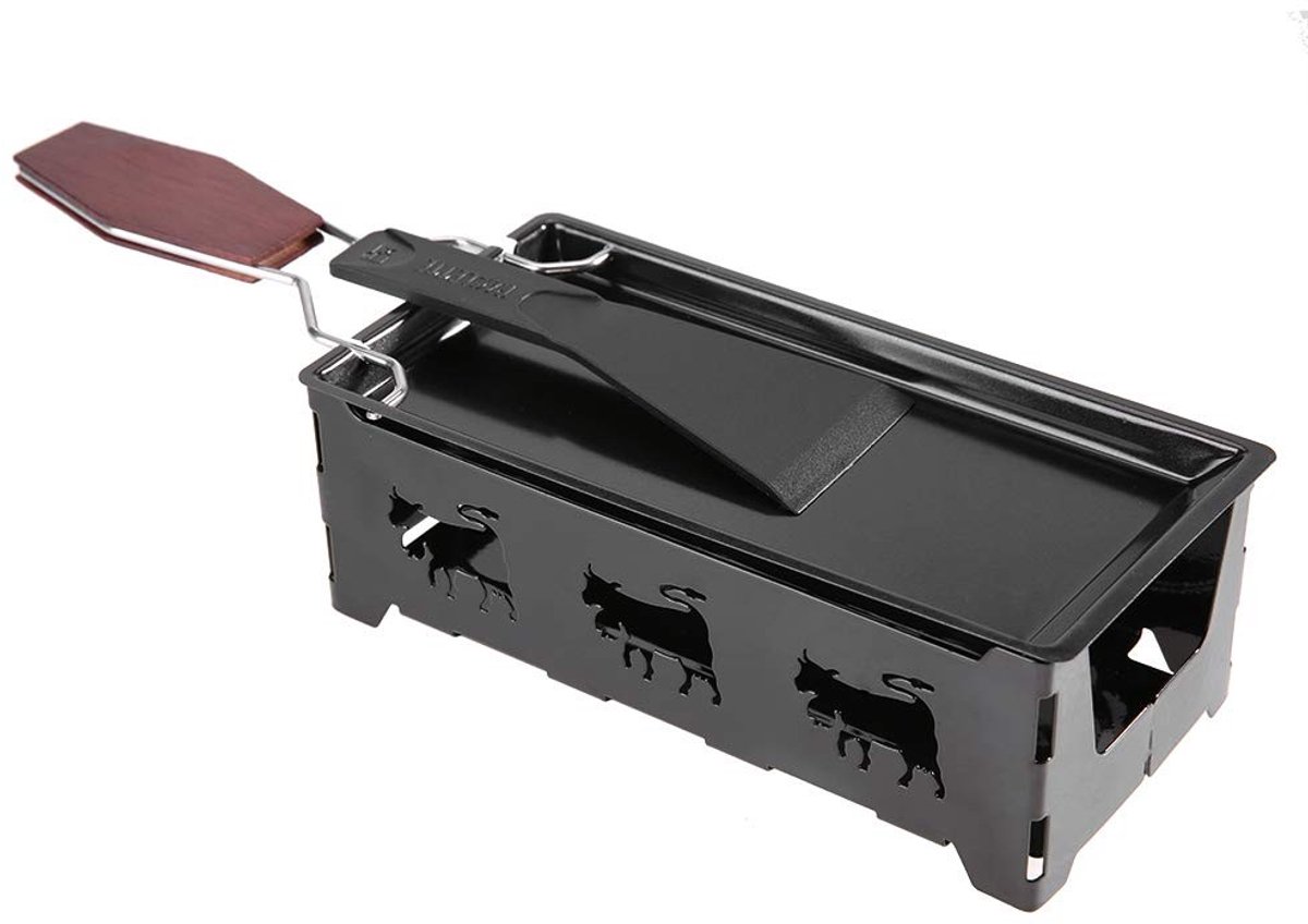 Tyenaza Mini Raclette - Non-Stick Kaas Smelter Grill met Houten Handvat