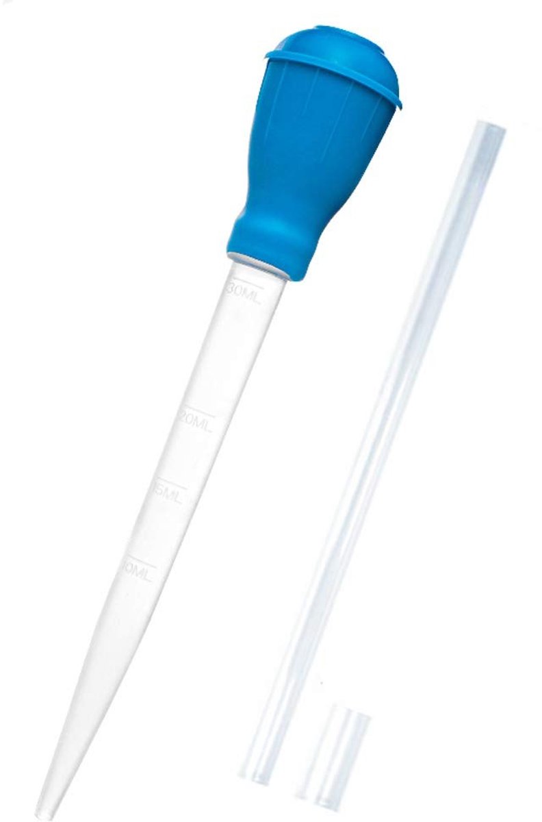 aladdien - Aquarium Waterwisselaar - Multifunctionele Spuit - Handmatig Gebruik - Helder en Blauw - Afvalverwijderaar - Ideaal voor Vissen en Koraal