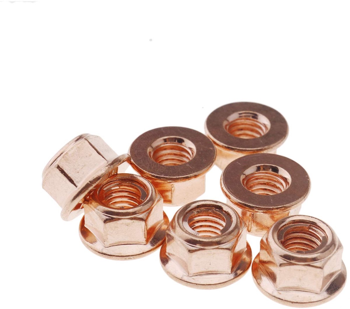 ONF3 - Car Exhaust Manifold Nuts - M8 Hexagonal - Duurzaam en handig - Rose Gold - Zelfsluitend - Geschikt voor 3 Series E30