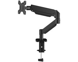 Norvia Monitor Arm Voor 1 Scherm - Monitor Beugel - 17 t/m 32 Inch - Verstelbaar - Met Klem En Doorvoer - Staal - Tot 10 kg