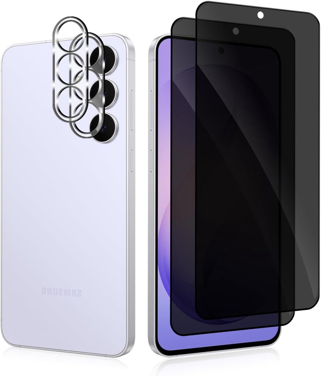 Privacyschermbeschermer met cameralensbescherming voor Samsung Galaxy S26+ 5G – 9H gehard glas, anti-kras en case friendly, 2 + 2 stuks, ideaal voor optimale privacy en bescherming