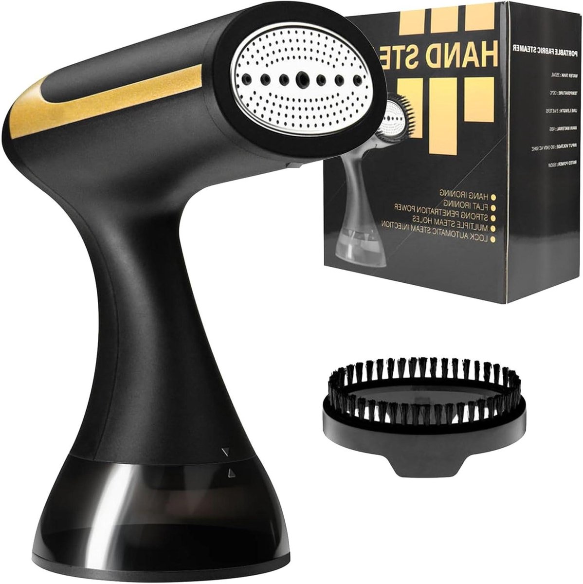 Handstomer Kleding - Draagbare Stomer - Kreukvrij Maken - Continu Stoom - 300 ml Reservoir - Zwart