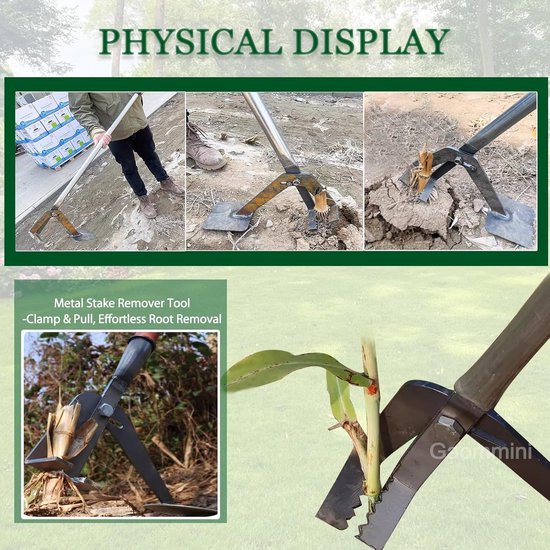 Wortelverwijderaar - Boomtrekker Gereedschap - Tuin Onderhoud - Hoge Hefboomwerking - 92 cm - Zwart — afbeelding 4