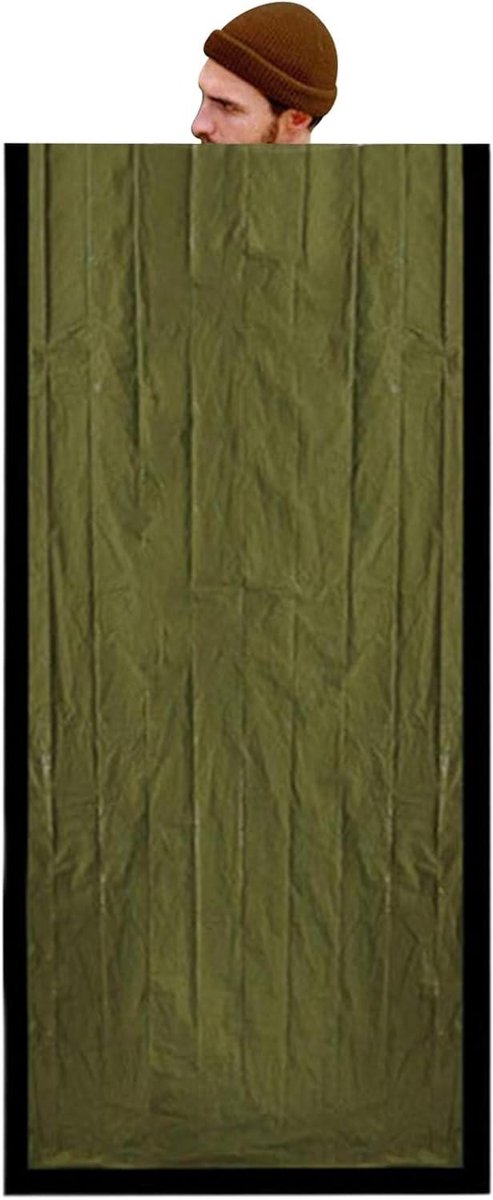 Kampeerslaapzak - Lichtgewicht slaapzak - Buitenavonturen - Waterdicht winddicht - 266x91cm - Groen