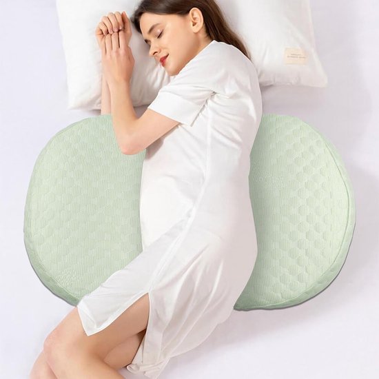 Zwangerschapskussen U-vormig voor zwangere vrouwen zijslaper ondersteuning rug heupen benen Pregnancy pillow van Pharmedoc — afbeelding 4