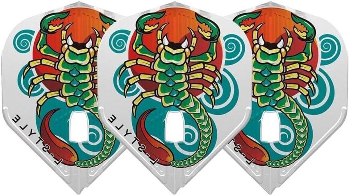 Dart Flights - Champagne Flights - Precisie Darts - Versterkte Randen - Standaard Vorm - Wit Schorpioen