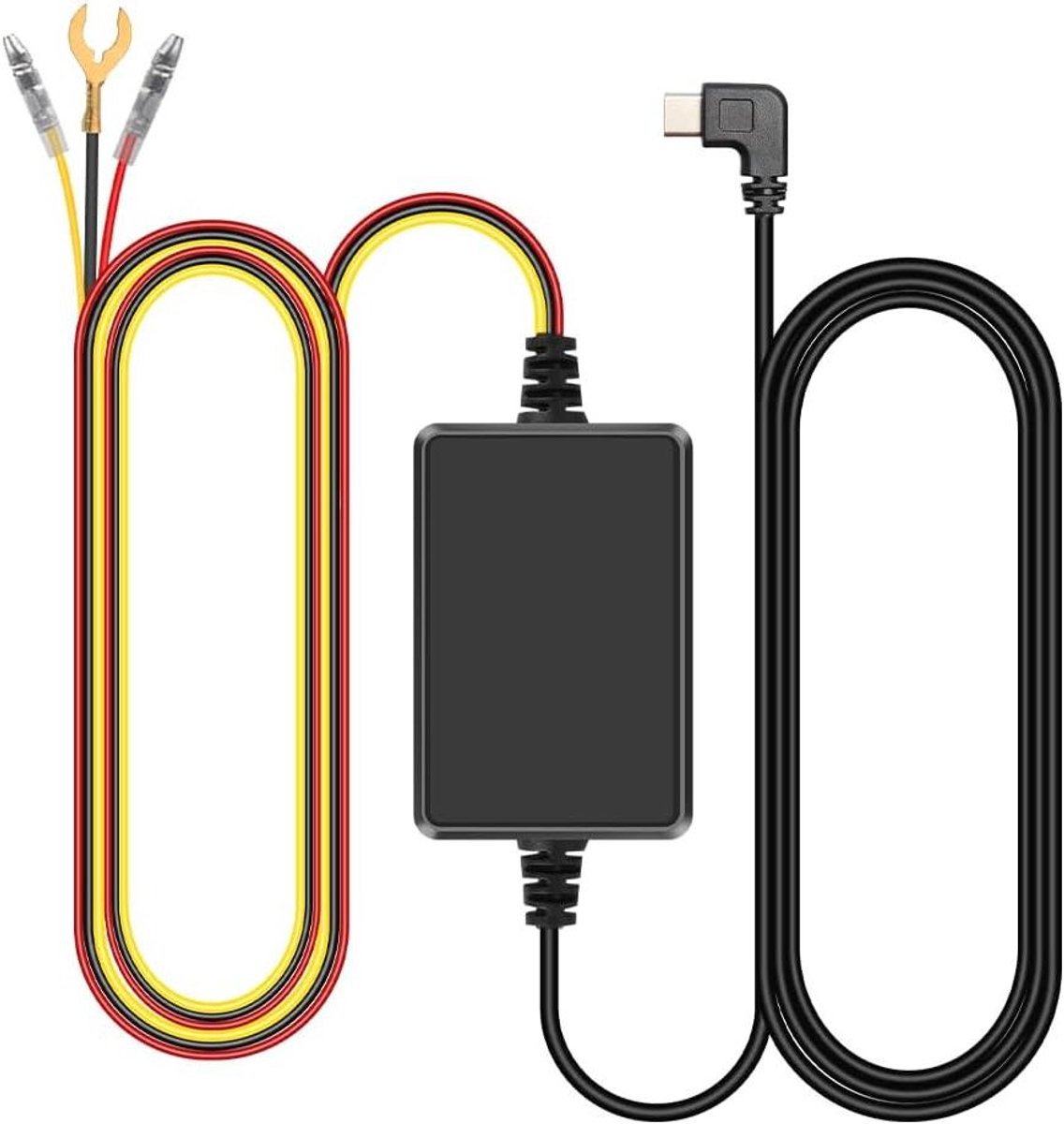Hardwire Kit - Voeding Kabel - Parkeerbewaking - Laagspanningsbeveiliging - 3.1 Meter - Zwart
