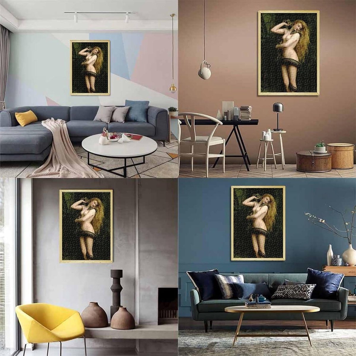 Kunstpuzzel 1000 Stukjes - Volwassen Puzzel - Ontspannend Spel - Inclusief Bonus Poster - 75 x 50 cm - Stijl 1