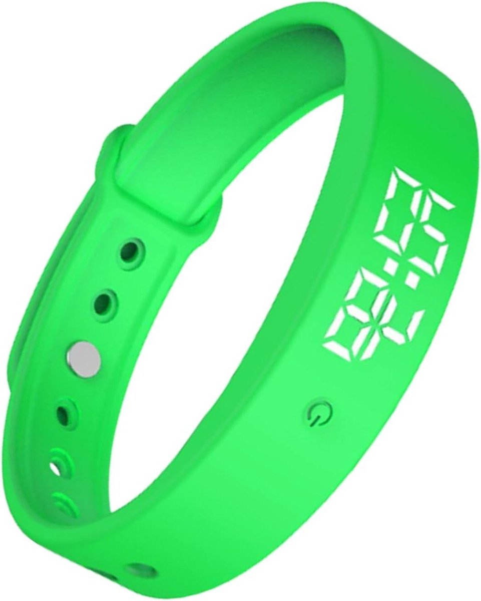 Armband met trilalarm - Stille wekker - Zacht wakker worden - App-bediening en snooze - 3 alarmen - Groen