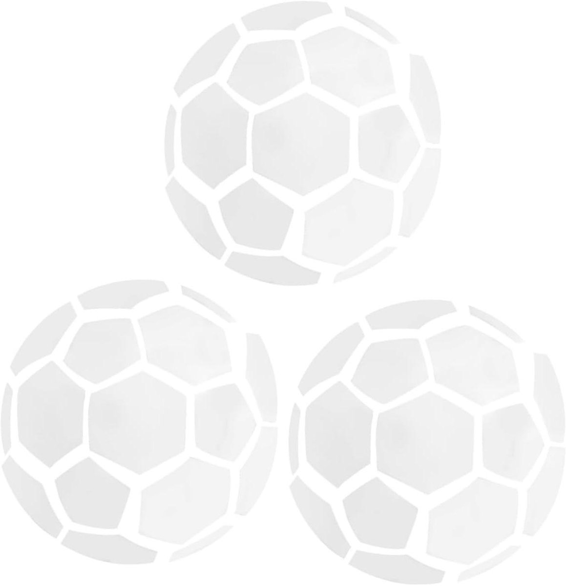 Voetbal Spiegel Muursticker - Wanddecoratie Set - Kamer Opfleuren - Acryl Materiaal - 3 St