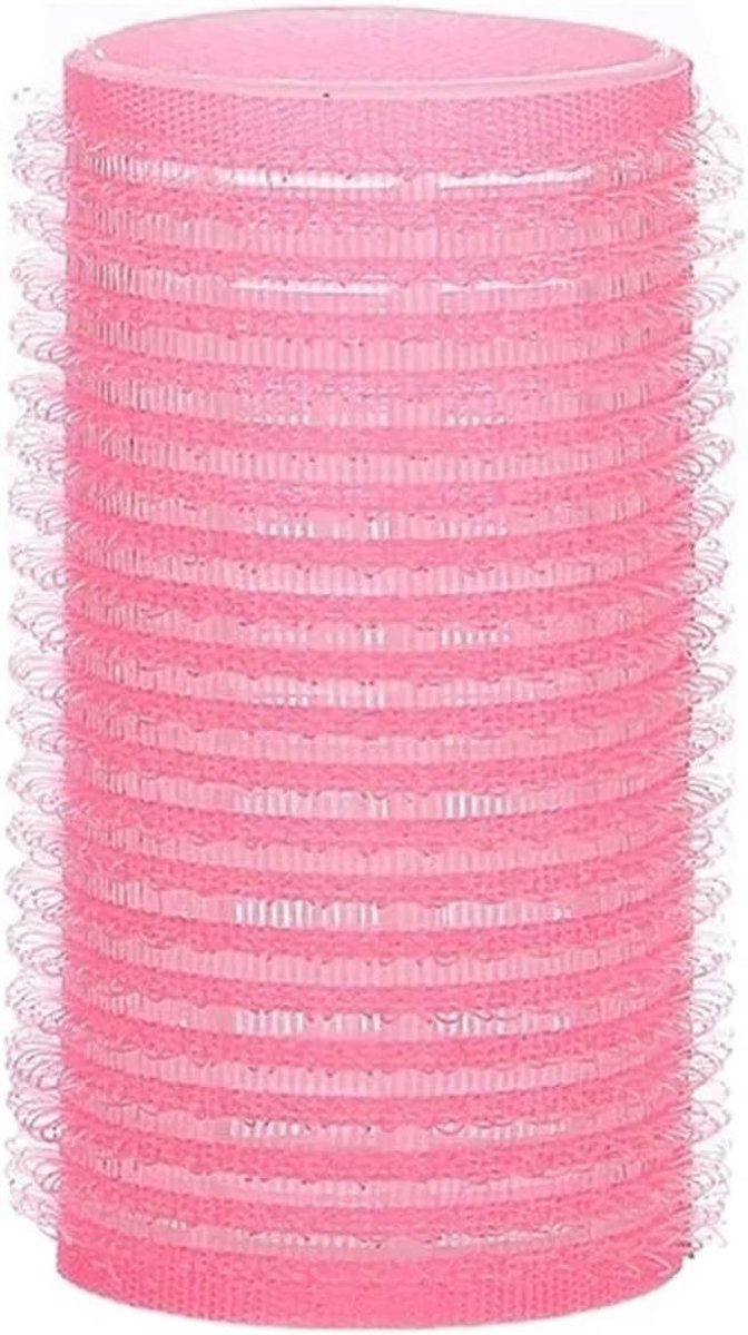 Haarrollers Set - Krulspelden - Haar Stijlen - Zelf Grip Vasthouden - 6 Stuks - Roze