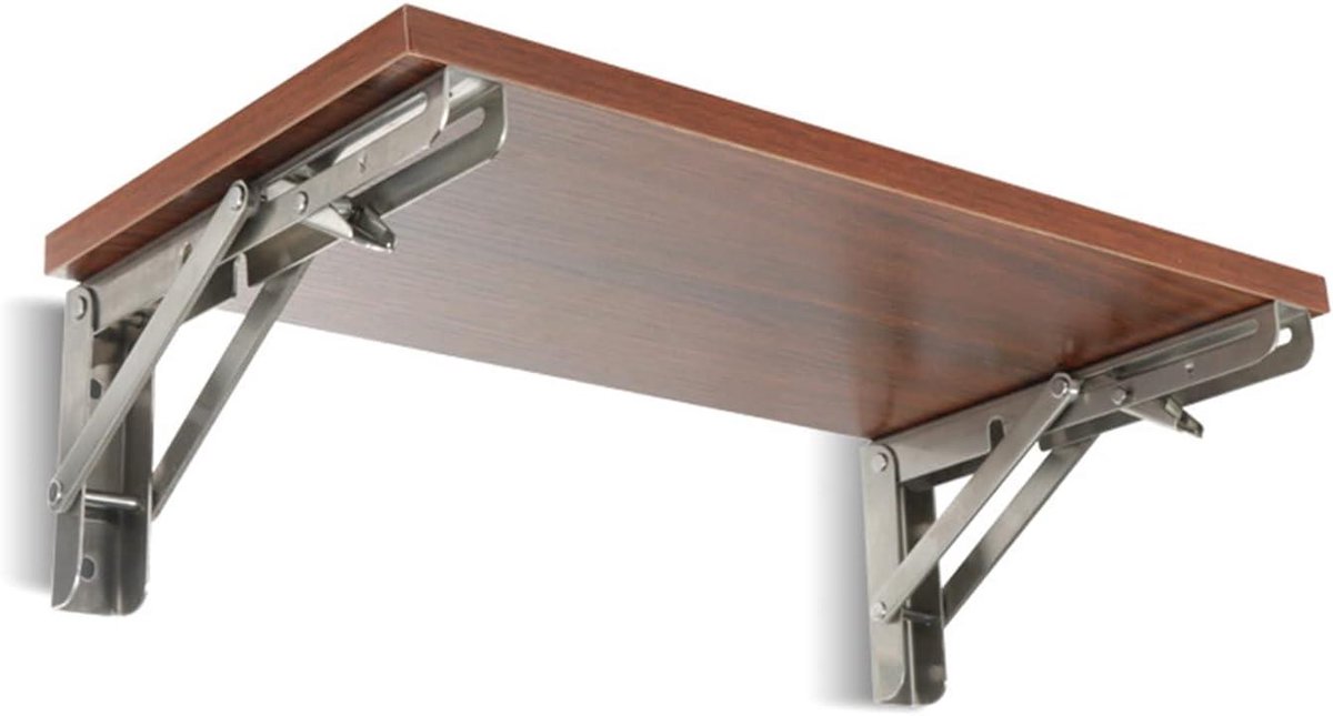 Opvouwbare Planksteunen - Klapsteunen - Ruimte Besparen - Zware Belasting - 30cm Diep - Zwart