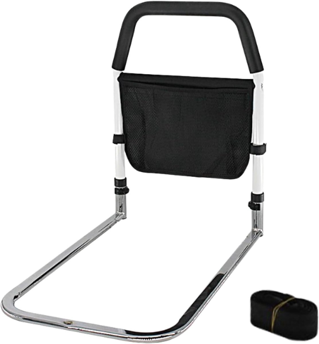 Bedbeugel - Nachtsteun - Veilig Opstaan - Antislip Matrasbevestiging - 399 cm breed - Zwart