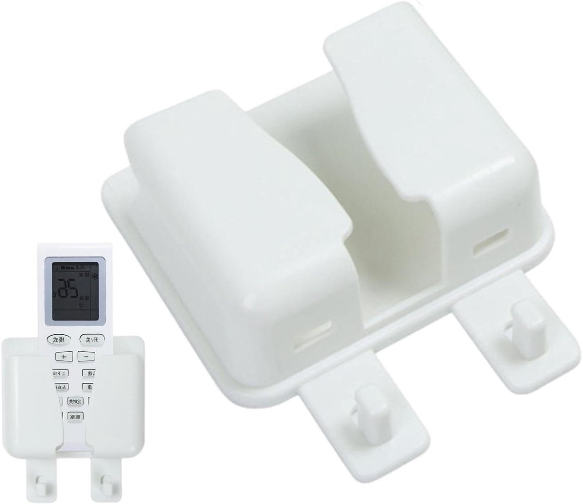 Afstandsbediening Houder - Muurtelefoonstandaard - Opgeruimd Huis - Zonder Boren - 10.5 cm - Wit