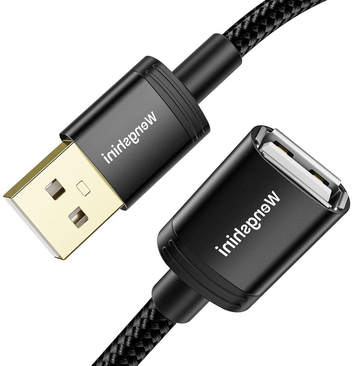 USB Verlengkabel - Data Kabel - Apparaten Verbinden - Klitvrij Nylon Ontwerp - 8 Meter - Grijs