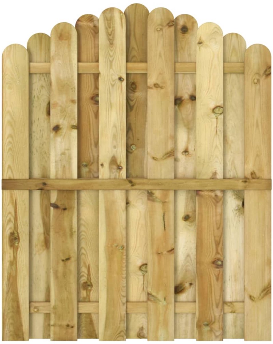 Tuinpoort - Tuinhek met Boog - Geïmpregneerd Grenenhout - 100x125 cm - Weersbestendig & Du