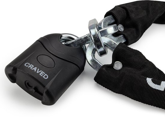 Craved Titan ART 4 Kettingslot - 3 sleutels - Motorslot , Scooterslot & Brommer - 130cm - Goedgekeurd voor de verzekering van Craved — afbeelding 4