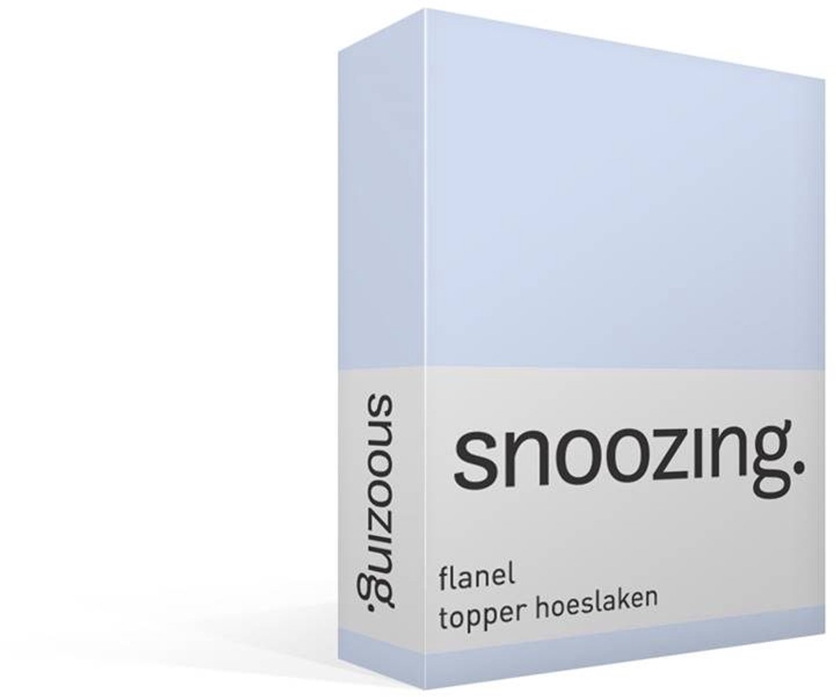 Snoozing Flanel - Topper - Hoeslaken - Lits-jumeaux - 160x200 cm - Hemel