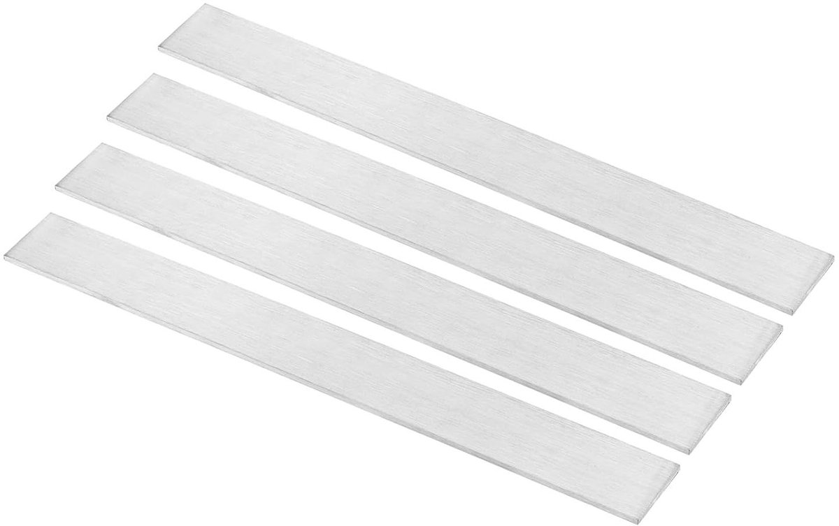 Roestvrijstalen Platen - Metaal Strips - Doe-het-zelf Projecten - 304 Roestvrij Staal - 4 stuks 3mm x 30mm x 300mm