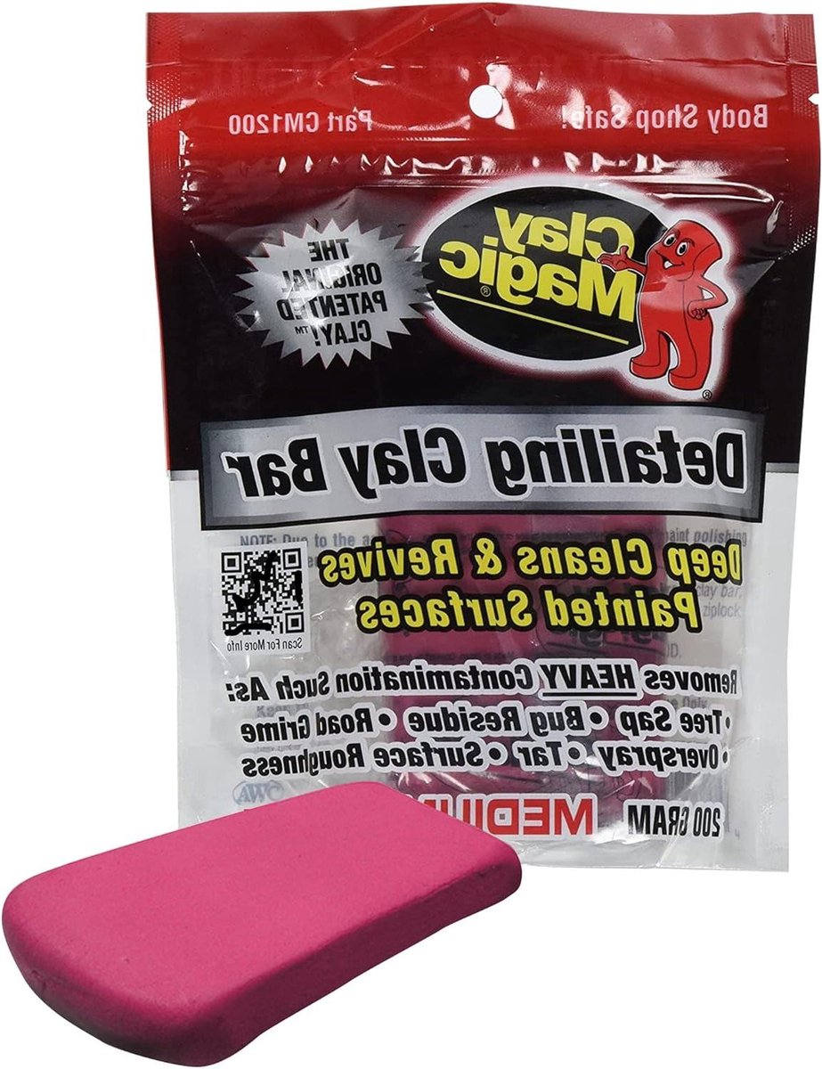 Reinigingsklei - Detailing Klei - Auto Reinigen - Verwijdert Oppervlaktevuil - 200 g - Rood