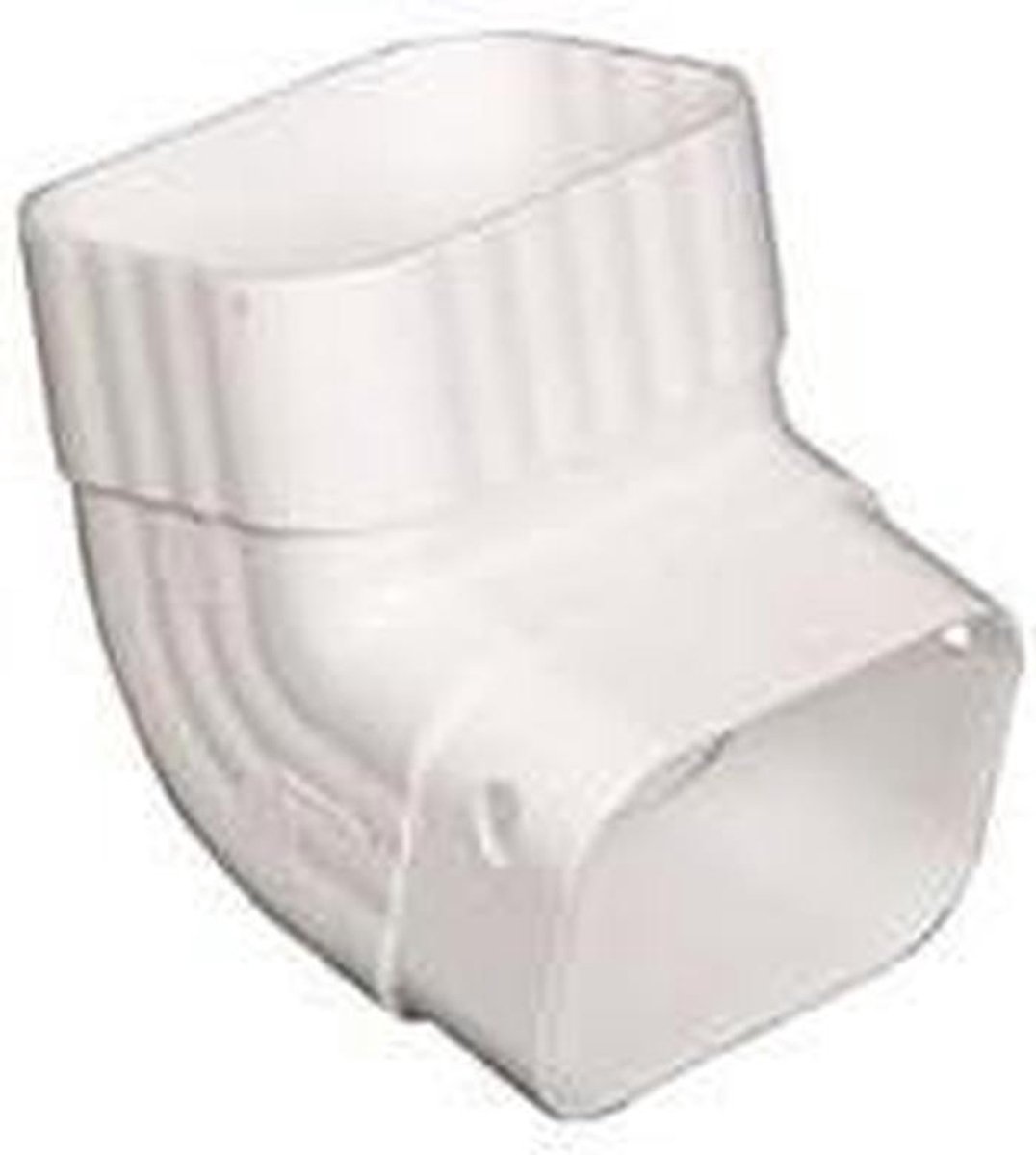 Dakgoot Bocht - Hulpstuk Vinyl - Waterafvoer Sturen - Onderhoudsvrij - 10.8 cm - Wit