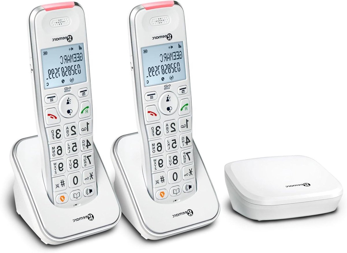 Draadloze Telefoons - DECT Telefoons - Gemakkelijk Bellen - Installeer Overal - 182 x 15 x 114 cm - Wit