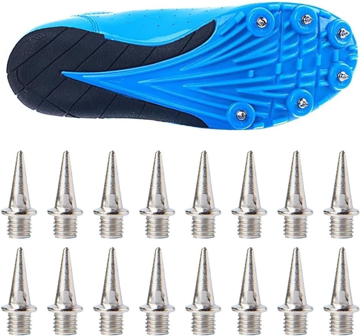 Professionele Golf Studs voor Atletiek, 16 Stuks, Stalen Punten voor Korte Afstanden (12 mm), Duurzaam en Betrouwbaar