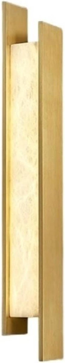 Wandlamp Marmer - Design Verlichting - Sfeervol Huis - Uniek Ontwerp - 76x59 cm - Goud